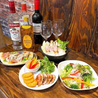 [Private restaurant course for 4 people ◎] 5 dishes with 2 hours of all-you-can-drink for 5,000 yen