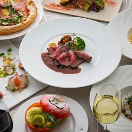 【春季派对/欢迎/告别派对】享用共 7 道菜，包括 5 道菜的开胃拼盘、披萨、意大利面和主菜，以及 2 小时无限畅饮【Luna】