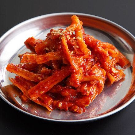 말린 무 김치