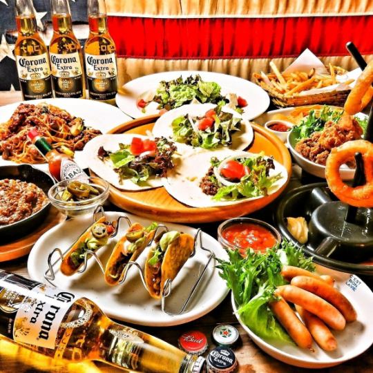 Mexican/Tex-Mex 10-course meal (3,828 yen including tax)