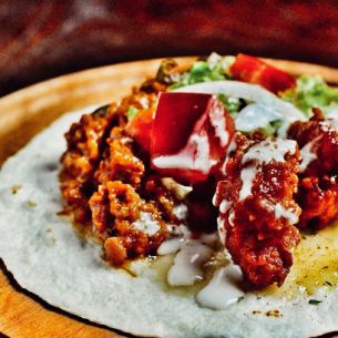 Fried chicken tacos
