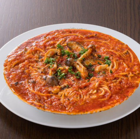 糸引きチーズとトマトのスパゲッティ【Popularity】