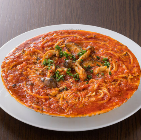 キノコとトマトのスパゲッティ