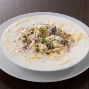 キノコのクリームスパゲッティ