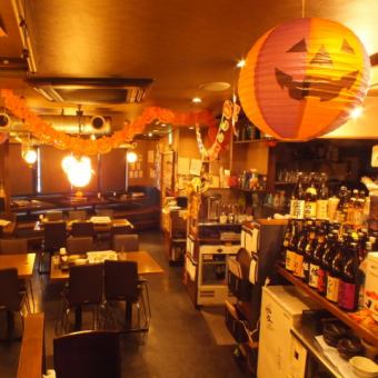 Table seat banquet Up to 20 people The decoration inside the store will change according to the season ♪ Example: Last year's Halloween!