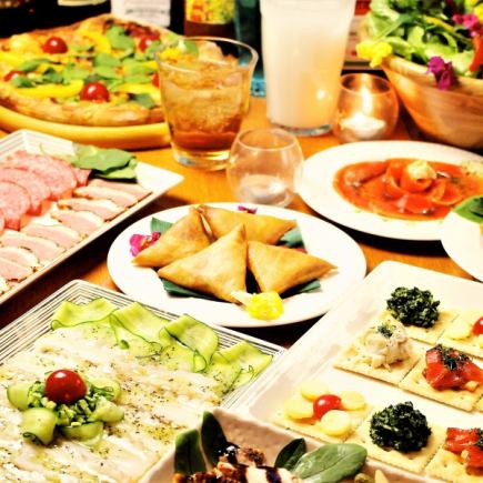 [兰]祝你度过一个愉快的夜晚。全11道菜，含无限畅饮，平日3小时→7,500日元。
