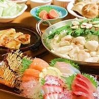 120分飲み放題付☆鮮魚・炭火焼きなど人気メニューが勢ぞろい【三好・もつ鍋宴会コース】5000円