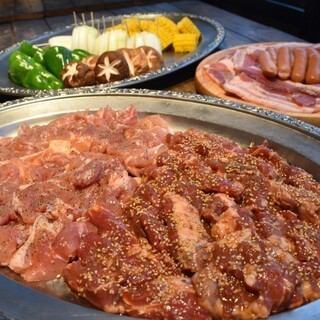 [Lunch/Dinner available] Barbecue course (3 hours of all-you-can-drink included) 4,400 yen!!