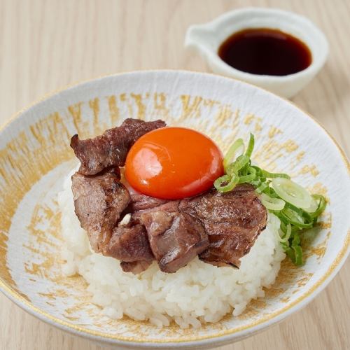 Grilled Wagyu beef with the finest egg over rice