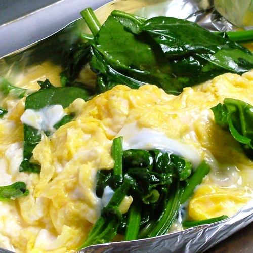 Spinach with egg