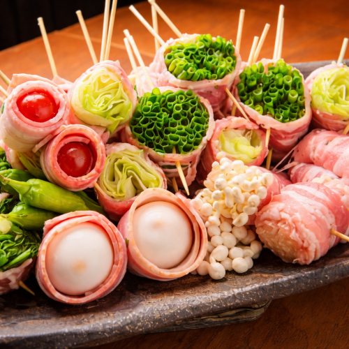 満足感たっぷり野菜巻き串