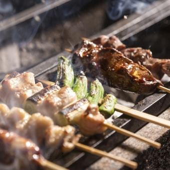 【2時間飲み放題付】炭火焼き鳥×定番居酒屋料理◎全26品食べ放題【3980円→2980円】