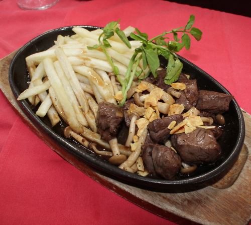 Snack garlic steak