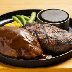 Beef hamburger steak & three-star demi-glace hamburger steak