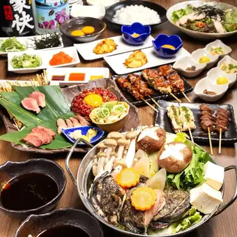 【음료 무제한 첨부】닭 닭.단바 닭꼬치 구이