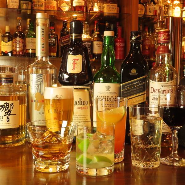 【◆豊富なお酒で乾杯を◆】ウイスキー・カクテル・日本酒も多数揃う