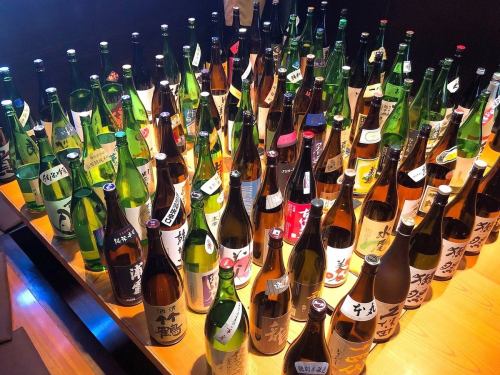 More than 100 kinds of sake