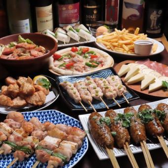 Recommended for welcome and farewell parties ♪ [Full body course] 10 dishes including our signature skewers + 120 minutes all-you-can-drink 4,000 yen → 3,500 yen