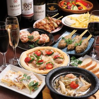 新登場！【大魔王の女子会コース】お料理８品＋１２０分飲み放題☆クーポン利用で１５０分に♪