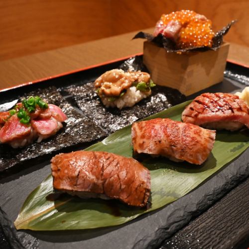 Meat sushi lunch set