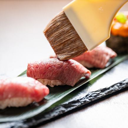 [Recommended for welcome/farewell parties and banquets] Special meat sushi affordable course! ☆Includes all-you-can-drink (for 4 people or more)