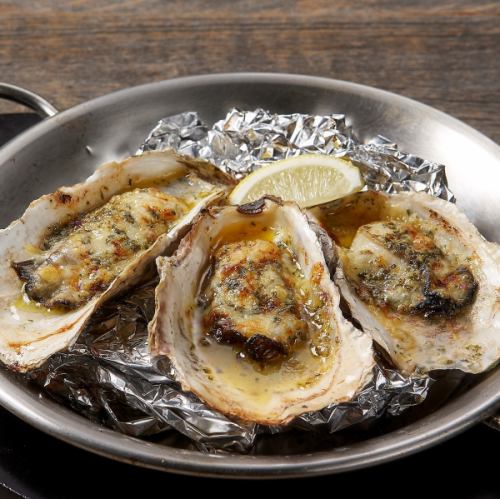 オイスターのハーブガーリックグリル 3ピース　Grilled Oysters With Herb & Garlic 3 Pieces