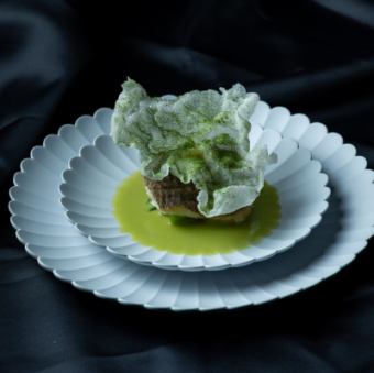 イタリアンに和テイストを加えて表現したコース