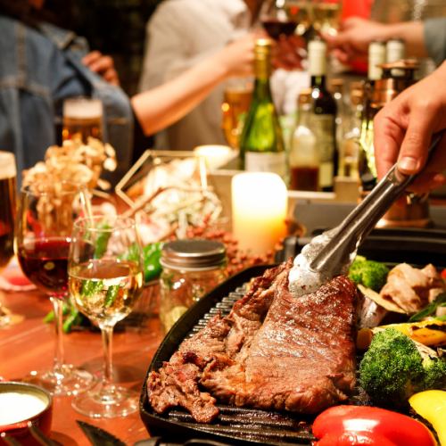 手ぶらでバーベキュープラン★3H飲み放題付コースは4500円でご用意！