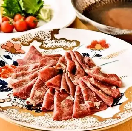 Beef tongue shabu-shabu with plum broth