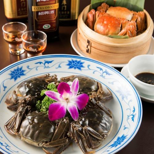 上海蟹 「蒸し蟹、酔い蟹