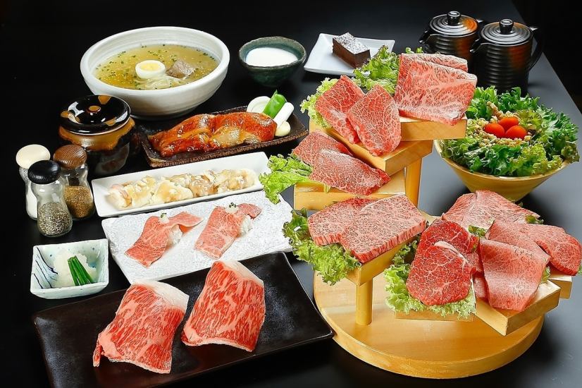 [Recommended course with all-you-can-drink] Enjoy A4 grade or higher Kuroge Wagyu beef raised on our farm