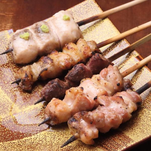 【おまかせ焼き鶏5種】 【ランチタイムも注文できます】