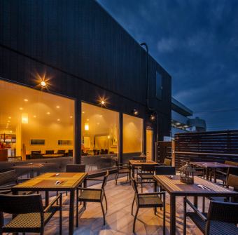 ● "Outdoor terrace seats" where you can feel the refreshing breeze