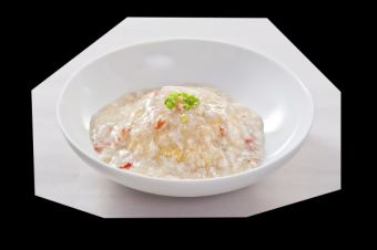 Fried rice with crab and egg white ankake