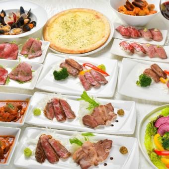 [All-you-can-eat Wagyu beef course B] 15 dishes total 11,000 yen (tax included)