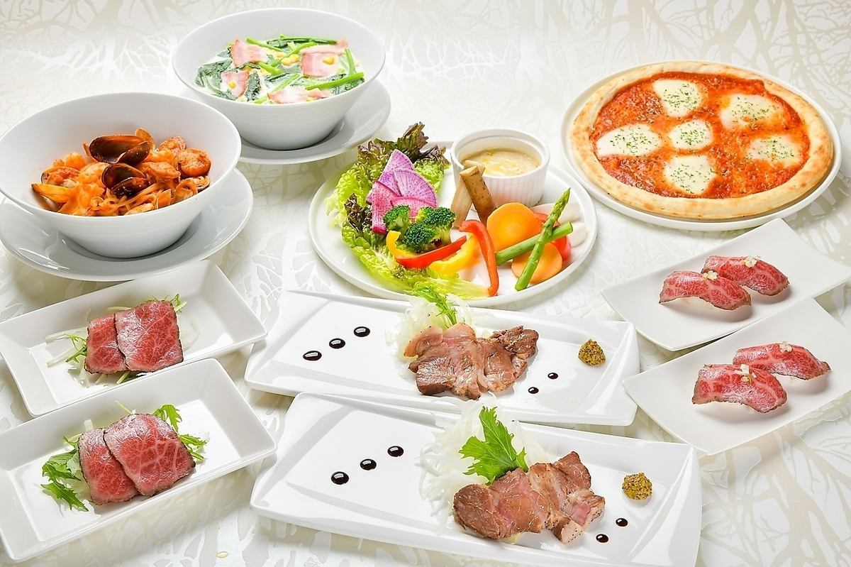 자랑의 요리를 즐길 수 있는【도쿄 올리브 A코스】4500엔(부가세 포함)☆