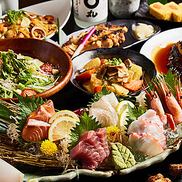 【人気No1★】当店名物地鶏鉄板焼き鳥と旬鮮魚の『堪能コース』3時間飲み放題付き全9品 4500円