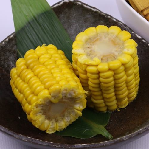 Grilled corn with soy sauce