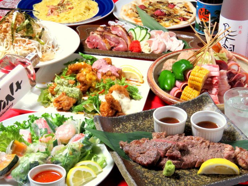 All 8 dishes with beef steak + 120 minutes [all-you-can-drink] 4,500 yen ⇒ 3,800 yen
