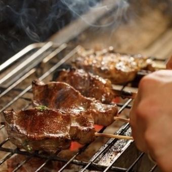 【名物鴨ローストも楽しめる♪】焼鳥コース　120分飲み放題付◎ 4500円