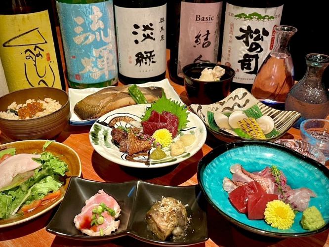 【お料理のみ】★個別盛り★上州地鶏と熊本県産馬刺し　3500円コース（お料理9品）