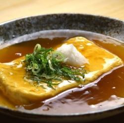 Rolled omelet at an udon restaurant