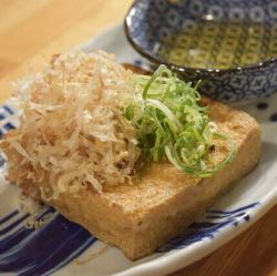 Deep-fried tofu with white soy sauce