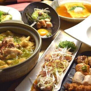 【宴会にも最適】鶏料理とドリンクを心ゆくまで堪能◎飲み放題付！名物「鶏鍋」が主役のお任せコース