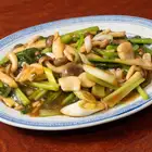 アワビとホタテと野菜の炒め