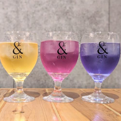 約有30種金酒可供選擇!活力四射的原創金酒也非常受歡迎!