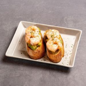 蝦仁酪梨蒜蓉吐司