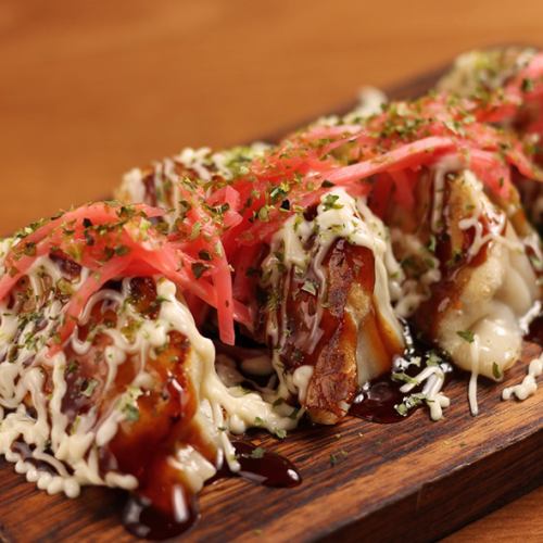 Okonomiyaki-style dumplings
