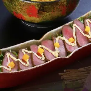タン先カルパッチョ オリジナルマヨネーズで