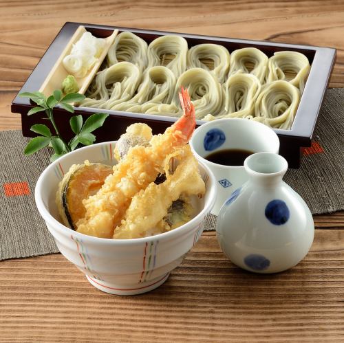 Hegi soba and shrimp tempura bowl set